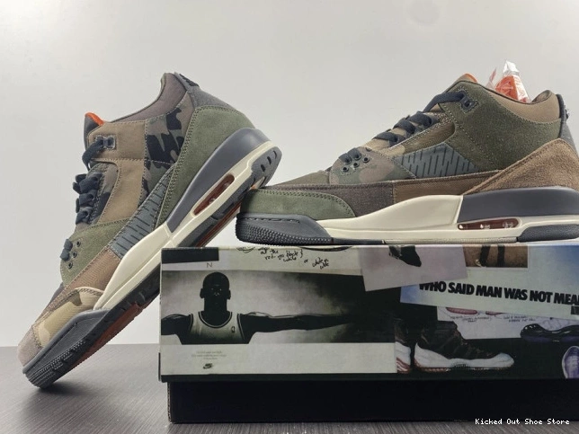 Kicked Out Shoe Store Retro Patchwork Camo Air Jordan DO1830-200 3 0819